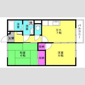 2DK 間取り図