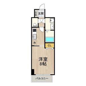 1DK 間取り図