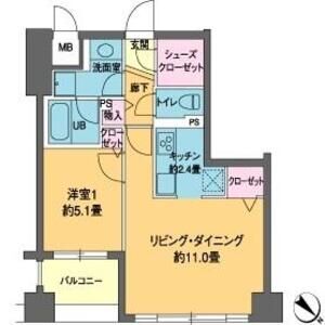 1LDK 間取り図