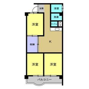 3DK 間取り図