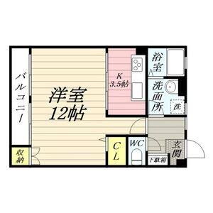 1K 間取り図