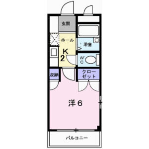 1K 間取り図