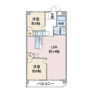 2LDK 間取り図