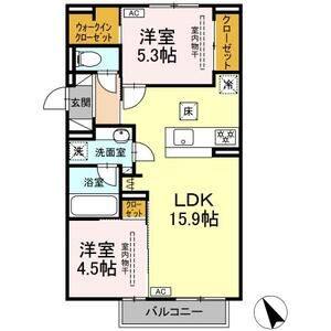 2LDK 間取り図