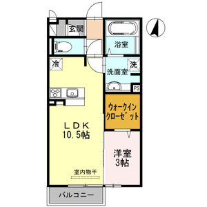 1LDK 間取り図