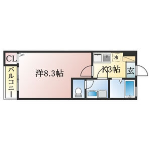 1K 間取り図