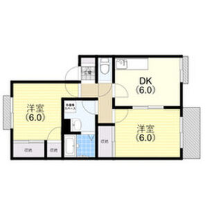 2DK 間取り図