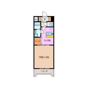 1DK 間取り図