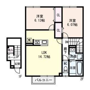 2LDK 間取り図