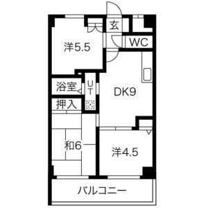 3DK 間取り図