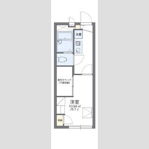 1K 間取り図