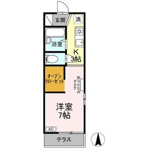 1K 間取り図