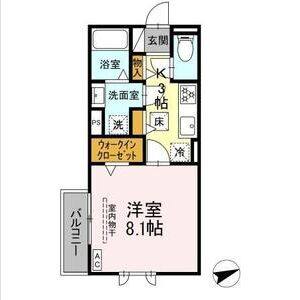 1K 間取り図
