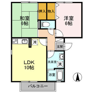 2LDK 間取り図