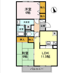 2LDK 間取り図