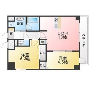 2LDK 間取り図