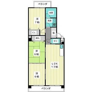 3LDK 間取り図