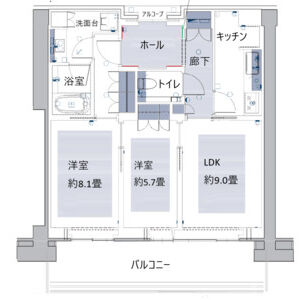 2LDK 間取り図