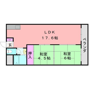 2LDK 間取り図