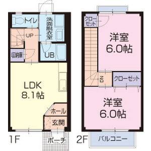 2LDK 間取り図