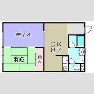 2DK 間取り図