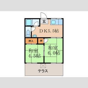 2DK 間取り図