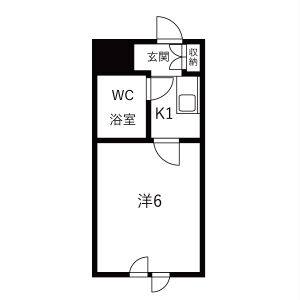 1K 間取り図