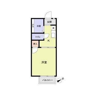 1K 間取り図