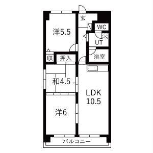 3LDK 間取り図