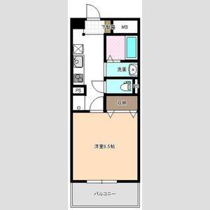 1K 間取り図