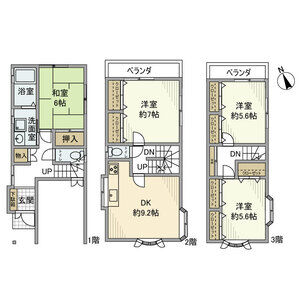 4DK 間取り図