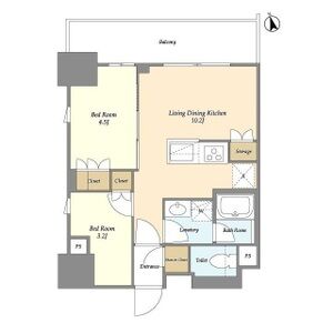 2LDK 間取り図