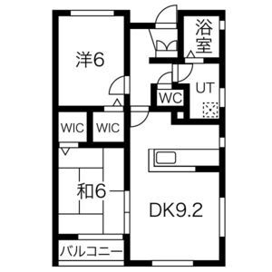 2LDK 間取り図