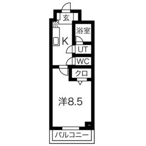 1K 間取り図