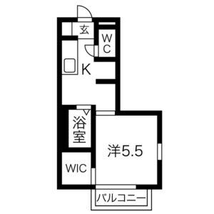 1K 間取り図