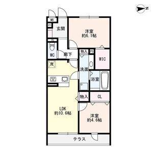 2LDK 間取り図