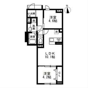 2LDK 間取り図