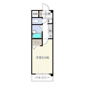 1K 間取り図
