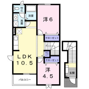 2LDK 間取り図