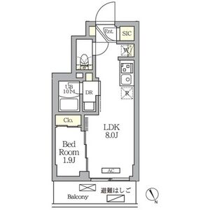 1LDK 間取り図