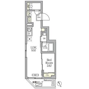 1LDK 間取り図