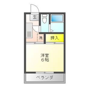 1K 間取り図