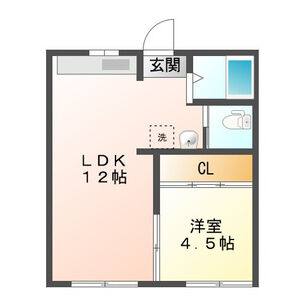 1LDK 間取り図