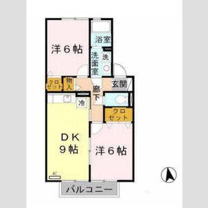 2DK 間取り図