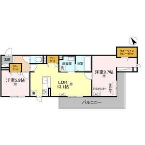 2LDK 間取り図
