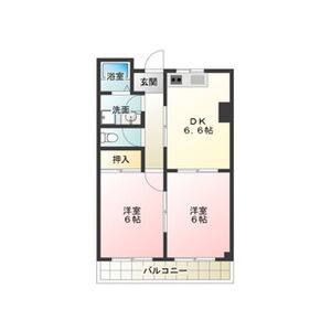 2DK 間取り図
