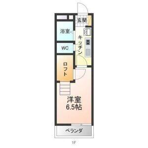 1K 間取り図