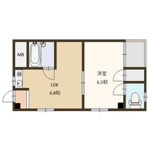 1DK 間取り図
