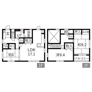 3LDK 間取り図