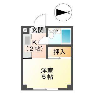1K 間取り図